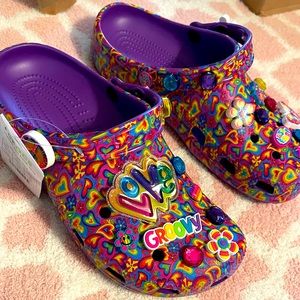 Limited edition LISA FRANK CROCS with charms!
